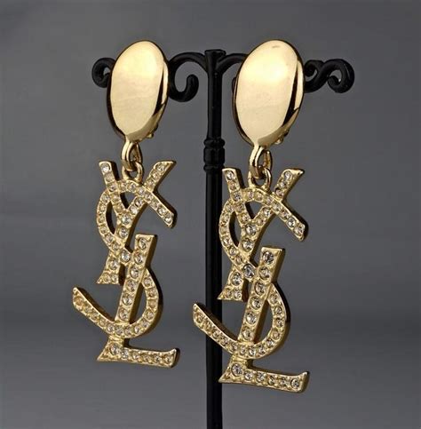 ysl errings|ysl rhinestone earrings.